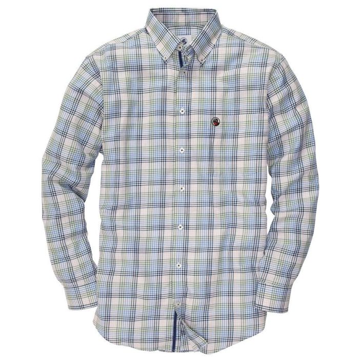 The Goal Line Pink and Green Multi Check Sport Shirt by Southern Proper