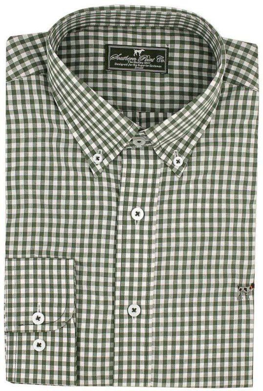 The Hadley Shirt in Olive Gingham by Southern Point Co.