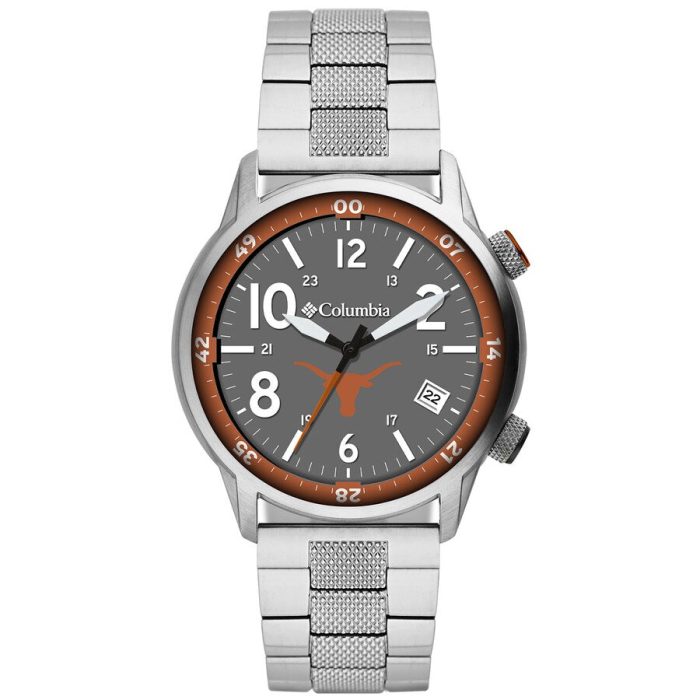Texas Longhorns Outbacker 3-Hand Date Stainless Steel Watch by Columbia Sportswear