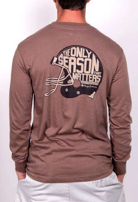 The Only Season That Matters Long Sleeve Pocket Tee in Brown by Rowdy Gentleman