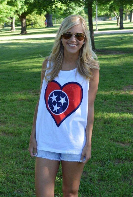 Tennessee Pride Tank Top in White