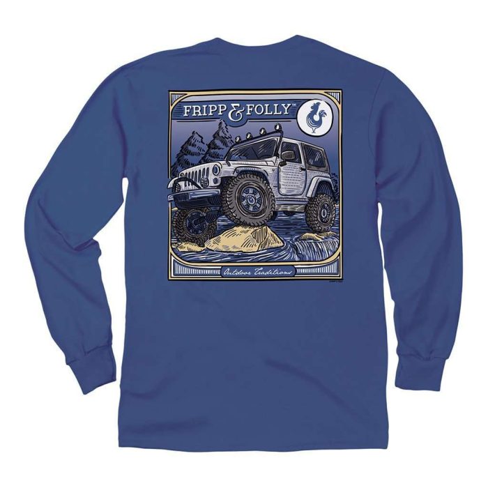 On the Rocks Long Sleeve Tee in Midnight by Fripp & Folly