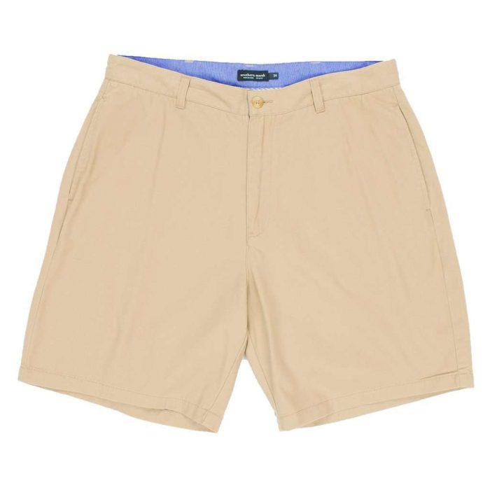 The Regatta 8 Short Flat Front in Khaki by Southern Marsh