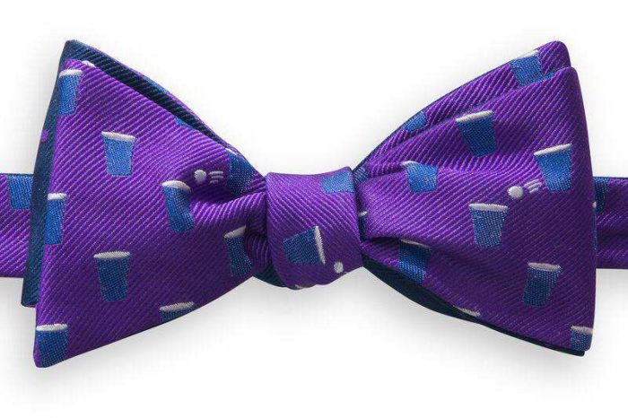 The Splash Bow Tie in Regal Purple and Navy by Southern Tide
