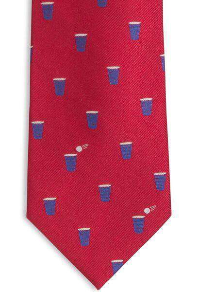 The Splash Collegiate Tie in Varsity Red by Southern Tide