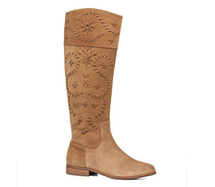 Tara Suede Riding Boots in Oak by Jack Rogers