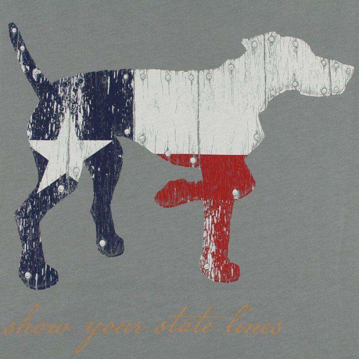 Texas SPC State Line Tee in Ocean Grey/Green by Southern Point Co.