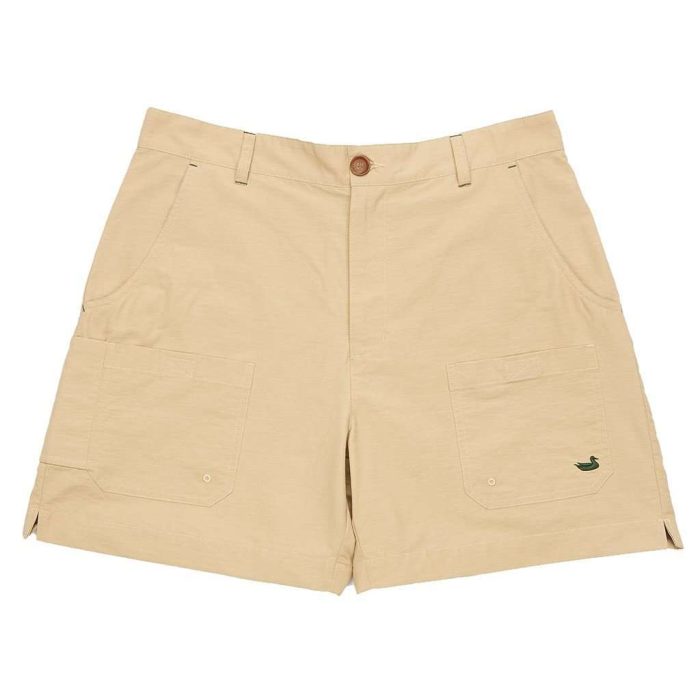 The Tarpon Flats Fishing Short in Khaki by Southern Marsh