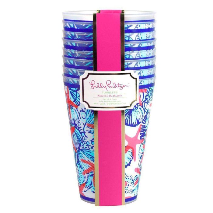 To-Go Tumbler Set in She She Shells by Lilly Pulitzer