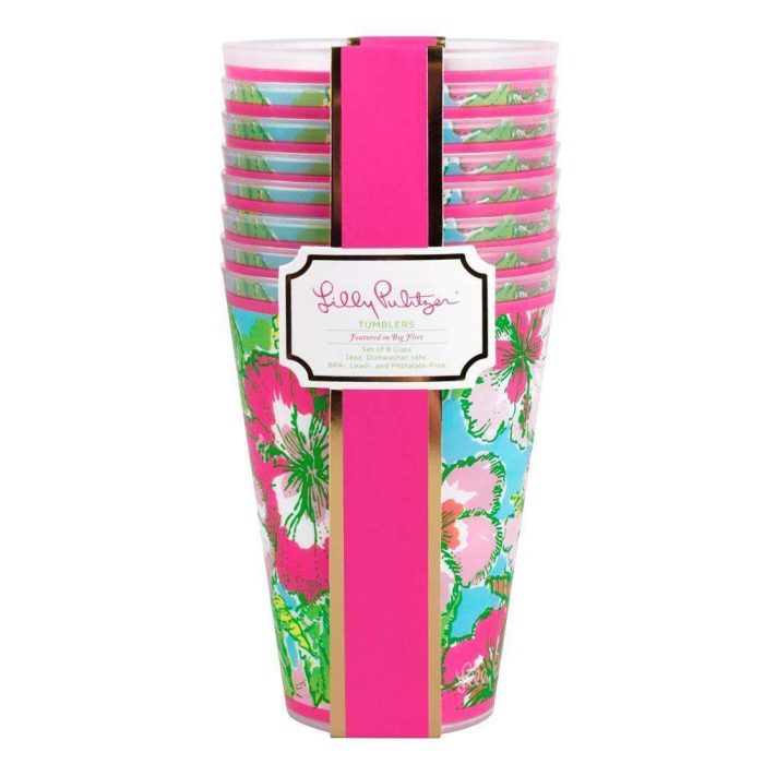 To-Go Tumbler Set in Big Flirt by Lilly Pulitzer