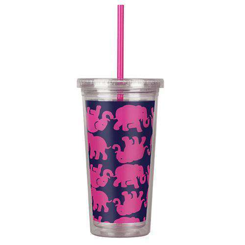 Tumbler with Straw in Tusk In Sun by Lilly Pulitzer