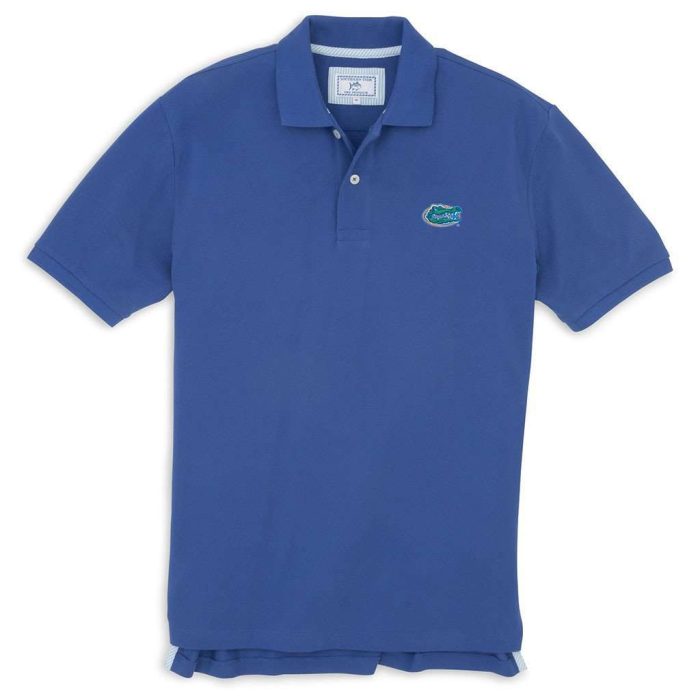 University of Florida Gameday Skipjack Polo in University Blue by Southern Tide