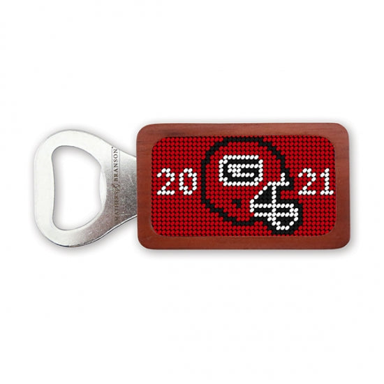 University of Georgia 2021 National Championship Needlepoint Bottle Opener by Smathers & Branson