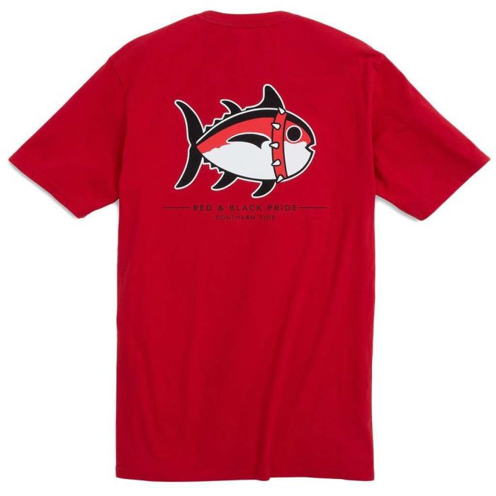 University of Georgia Mascot Tee Shirt in Varsity Red by Southern Tide