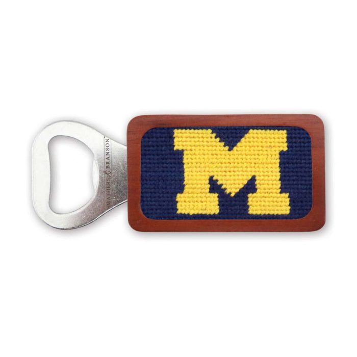 University of Michigan Needlepoint Bottle Opener by Smathers & Branson
