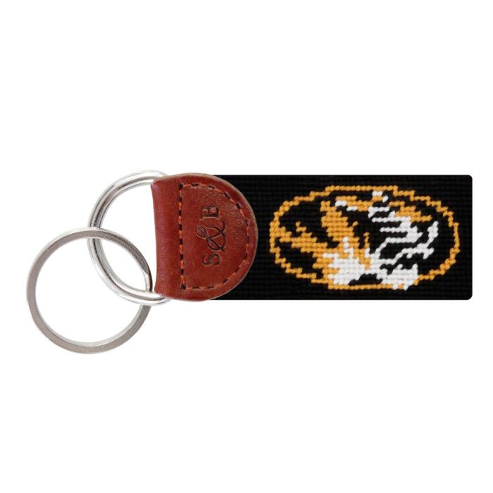 University of Missouri Needlepoint Key Fob in Black by Smathers & Branson
