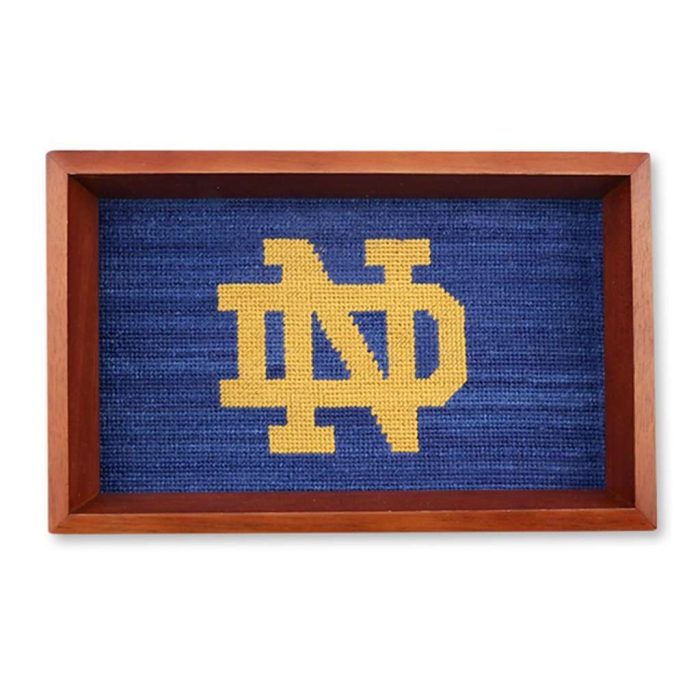 University of Notre Dame Needlepoint Valet Tray by Smathers & Branson