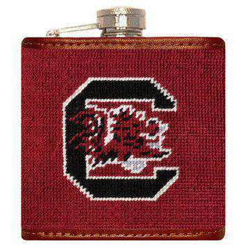 University of South Carolina Needlepoint Flask in Garnet by Smathers & Branson