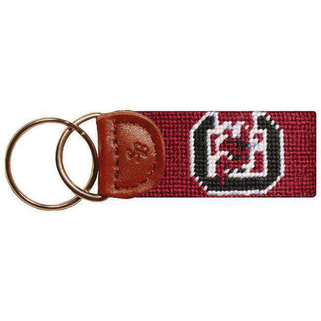 University of South Carolina Needlepoint Key Fob in Garnet by Smathers & Branson