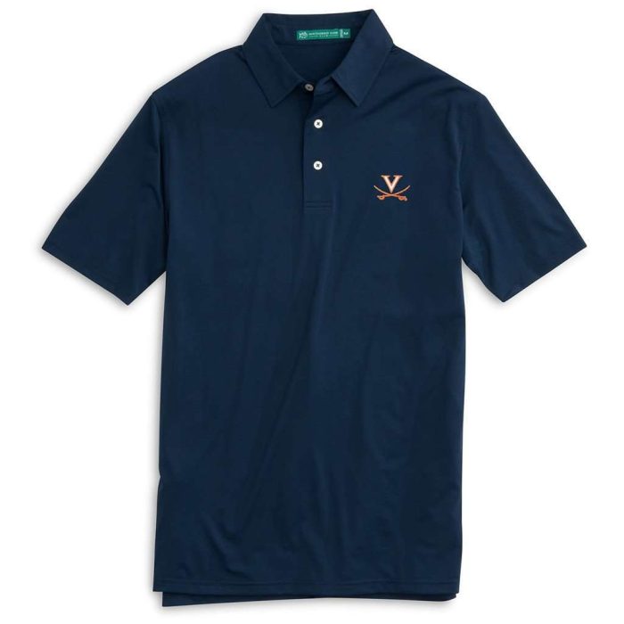 University of Virginia Gameday Driver Performance Polo in Navy by Southern Tide