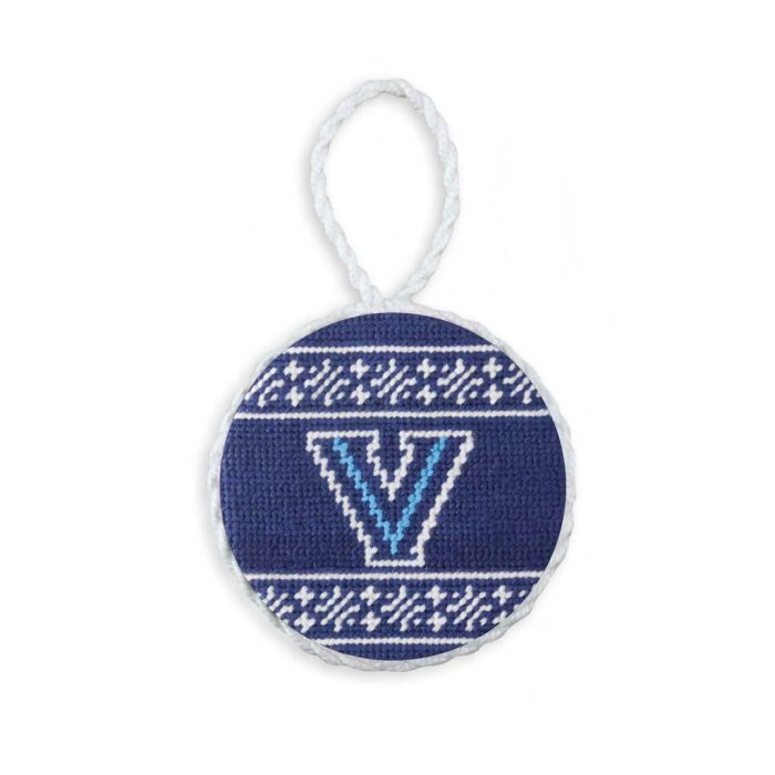 Villanova University Fairisle Needlepoint Ornament by Smathers & Branson