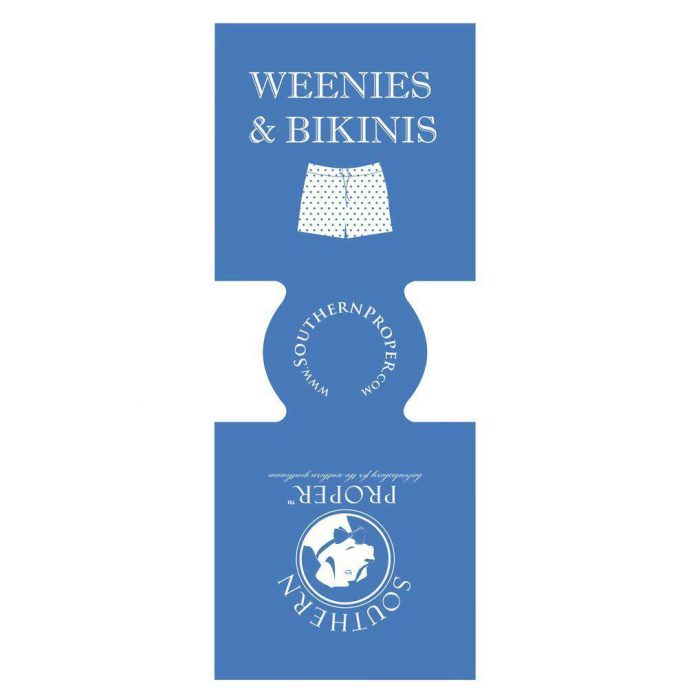 Weenies and Bikinis Can Holder in Blue by Southern Proper