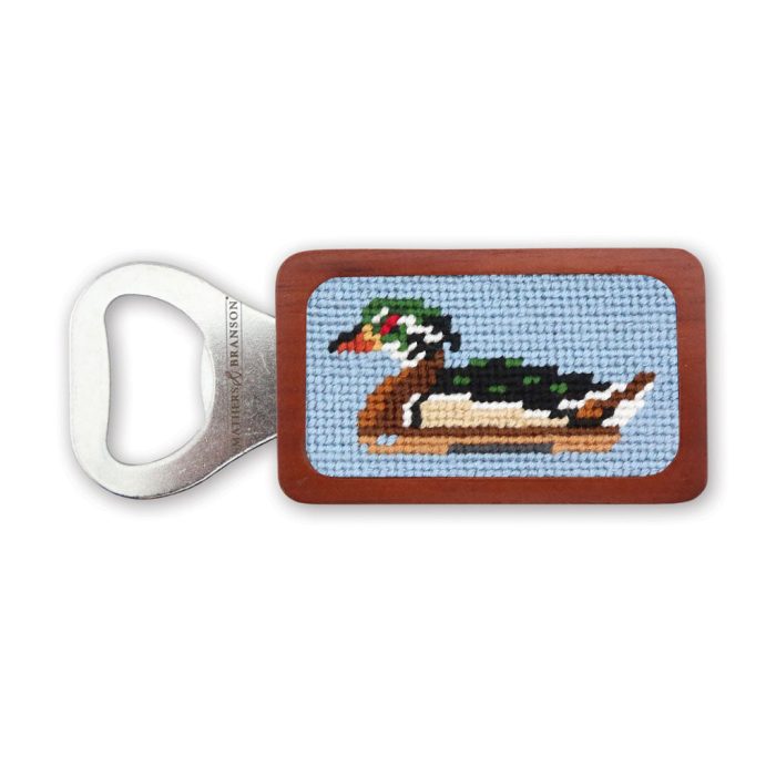 Wood Duck Needlepoint Bottle Opener by Smathers & Branson