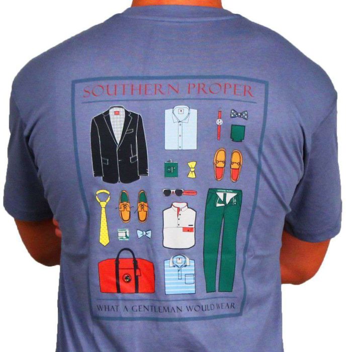 What A Gentleman Would Wear Tee in Navy by Southern Proper