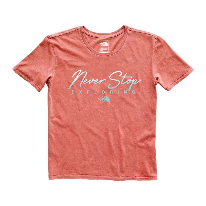 Women's Short Sleeve Sunny Nights Pigment Tee in Faded Rose by The North Face