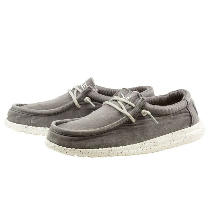 Wally Washed Shoe in Dark Grey by Hey Dude