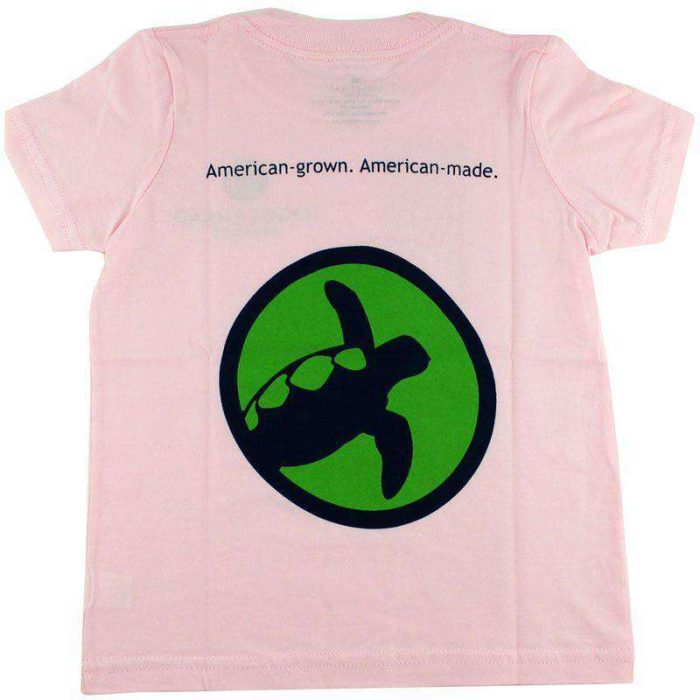 Youth Circle Logo Tee in Pastel Pink by Loggerhead Apparel