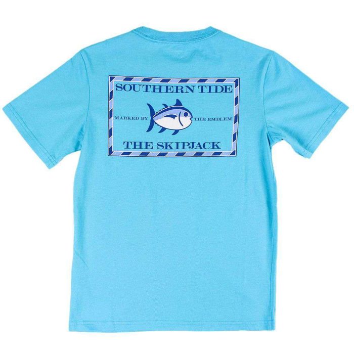 Youth Classic Skipjack Tee Shirt in Waterfall by Southern Tide