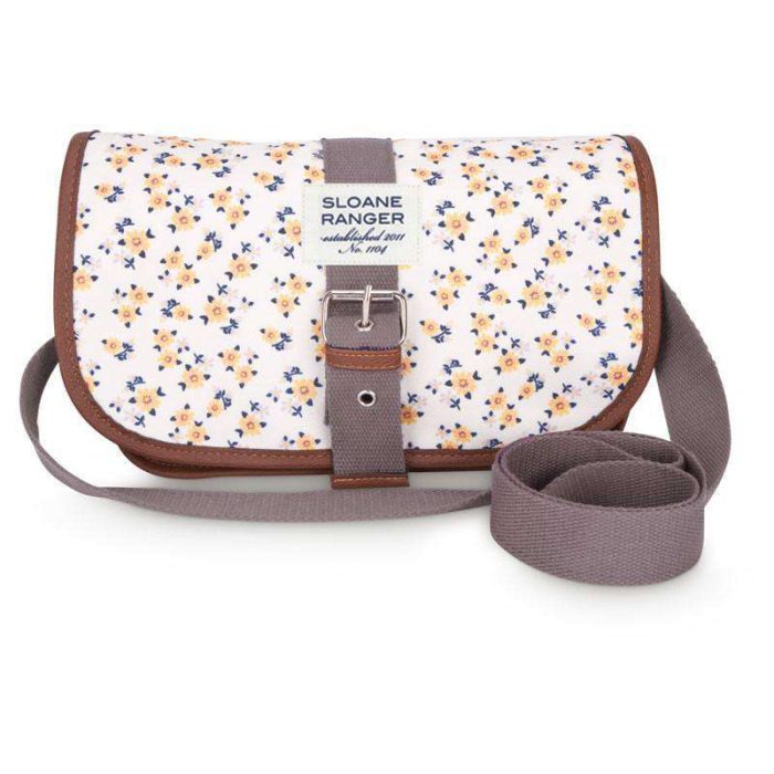 Yellow Ditzy Saddle Crossbody Bag by Sloane Ranger